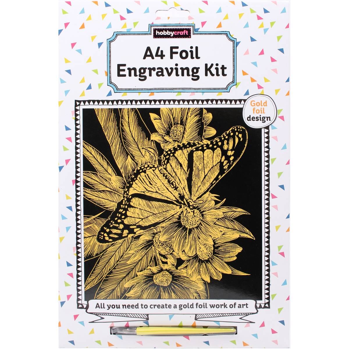 Hobbycraft Different Designs Gold Foil Art Engraving Scraper Tool Kids