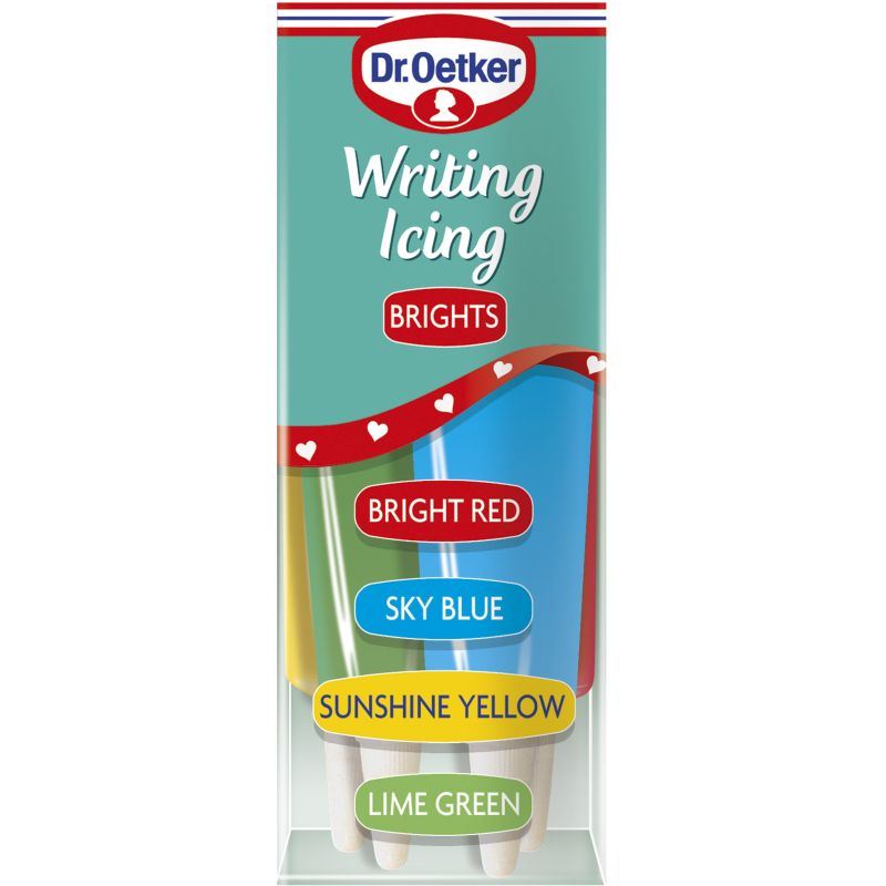 Dr Oetker Writing Gel Icing Bright Or Glitter Neon Cake Decorating 4