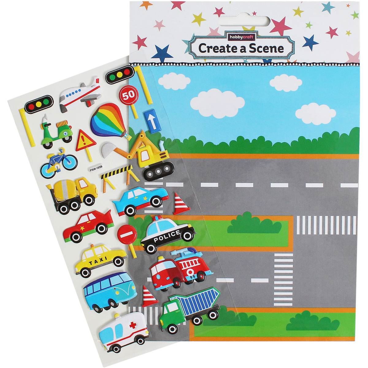Hobbycraft Create a Scene Stickers Assorted Designs 3D Look Childrens Craft
