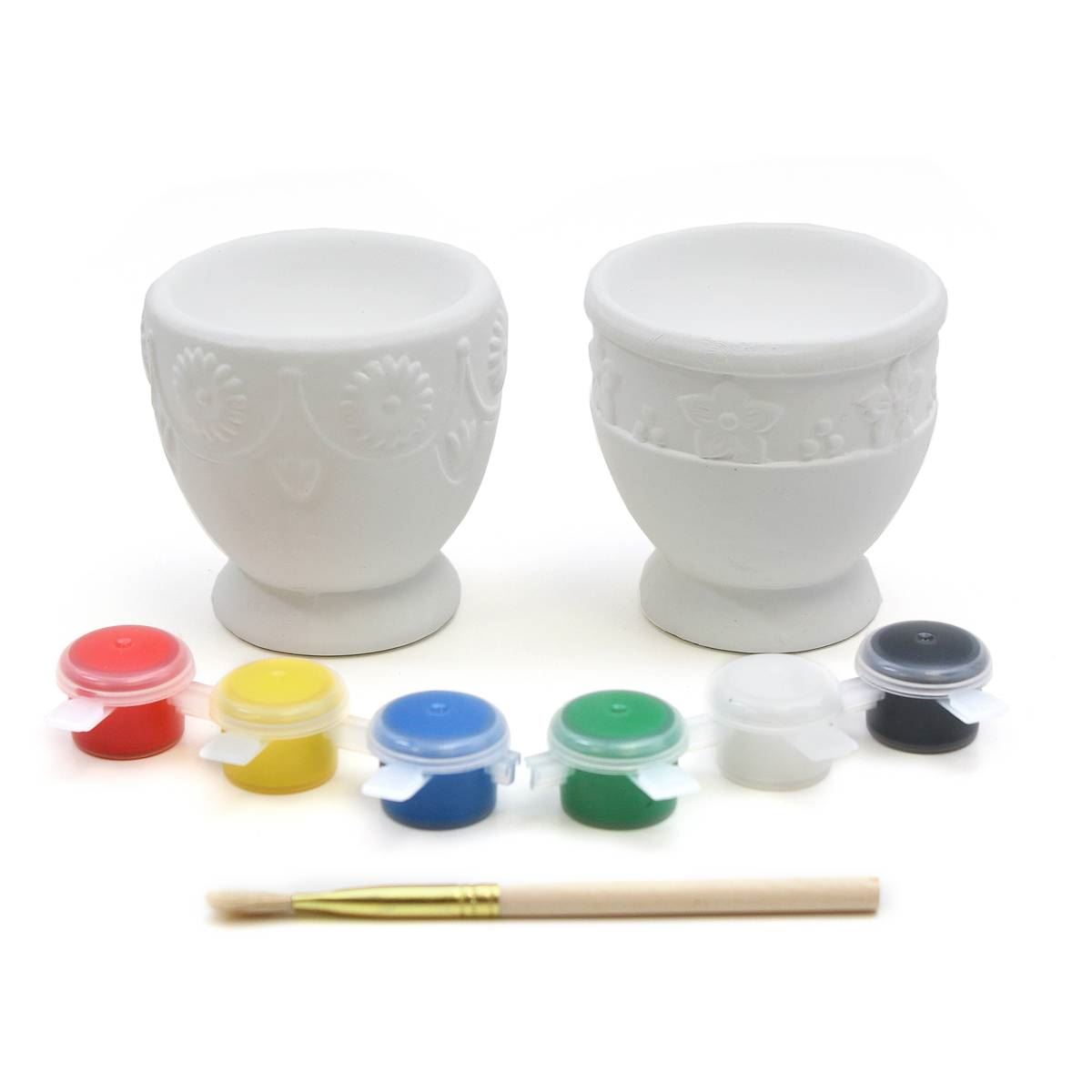 Hobbycraft Paint Your Own Ceramic Egg Cups 2 Pack Easter Childrens