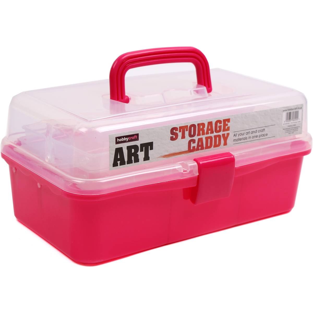 Hobbycraft Pink Art Caddy 33x20x15 cm Boxes Holder Organiser Case Craft