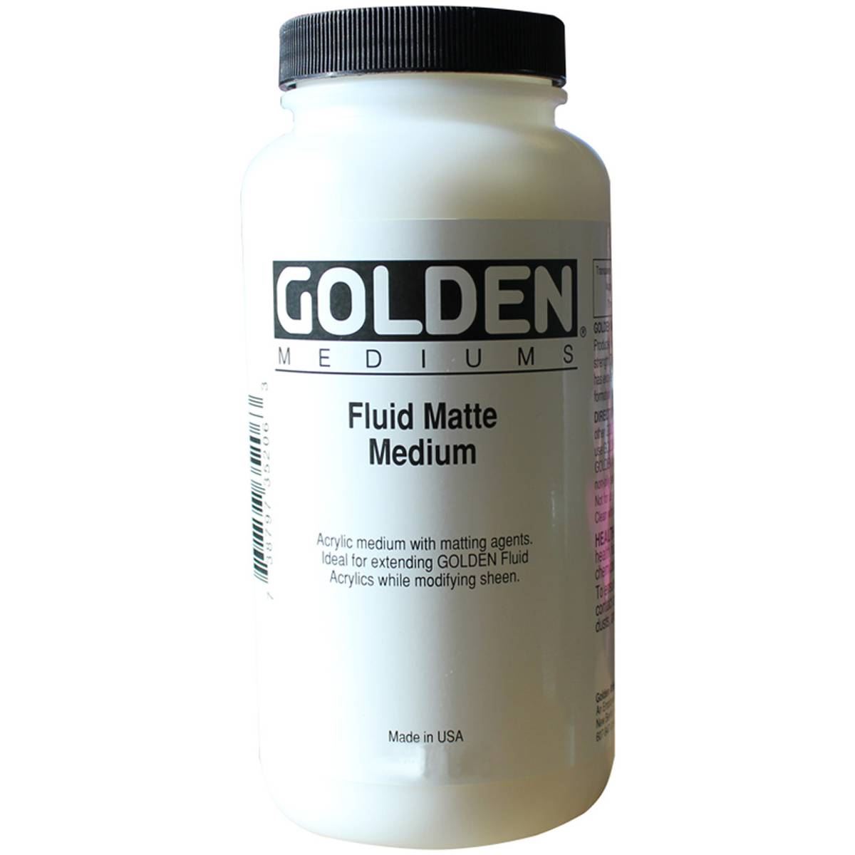 Golden Fluid Matte Polymer Medium 237 ml Acrylic Painting Glaze Gloss