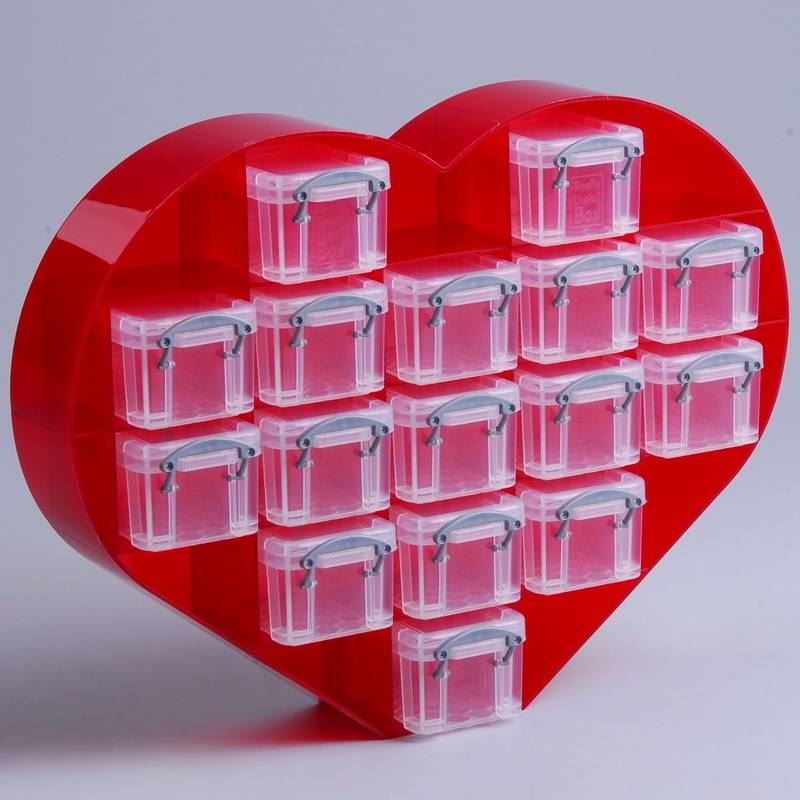 Really Useful Clear Heart 16 Boxes Organiser Container Storage Drawers Craft eBay