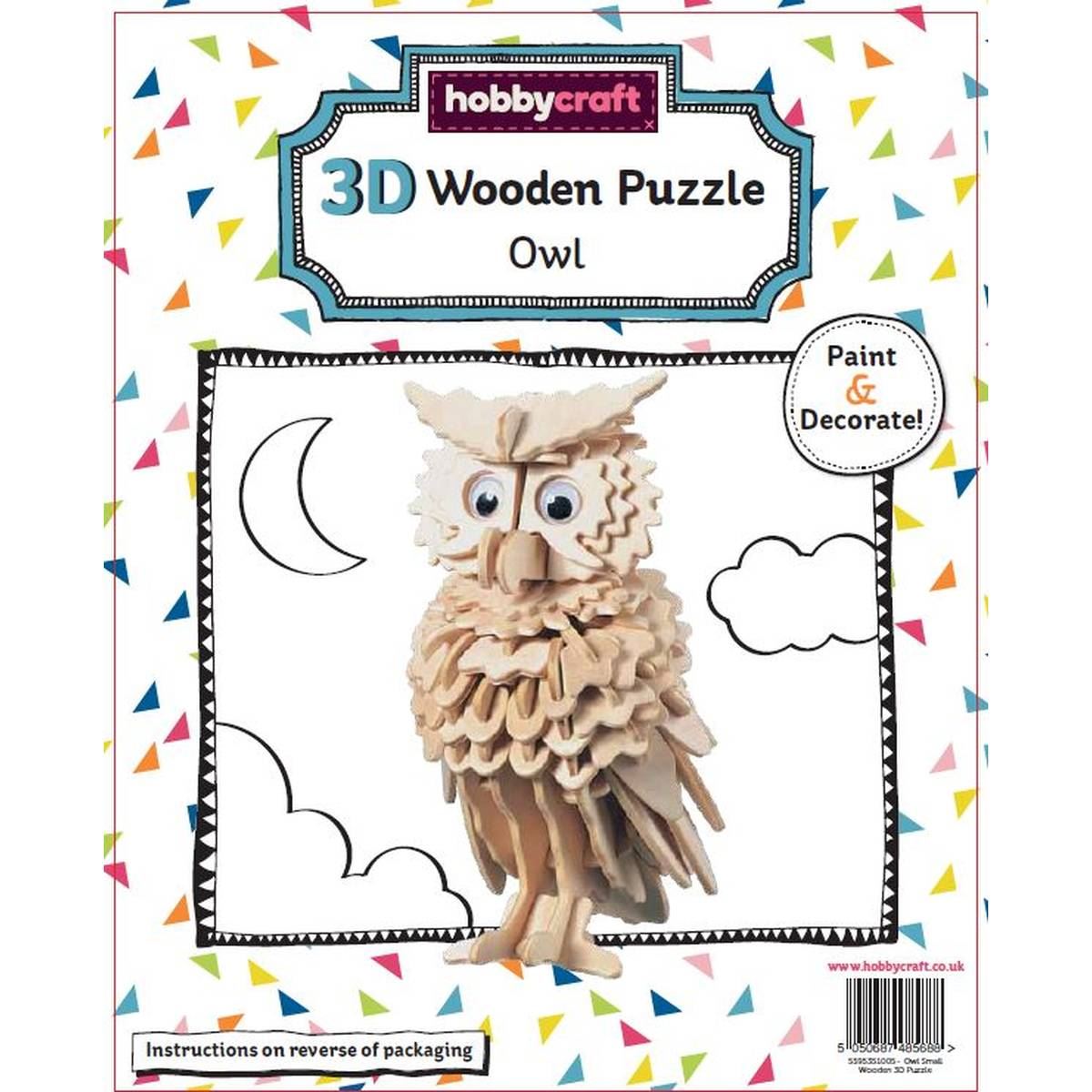 3D Wooden Owl Puzzle Jigsaw Children Kids Toy PreCut Wooden Shapes