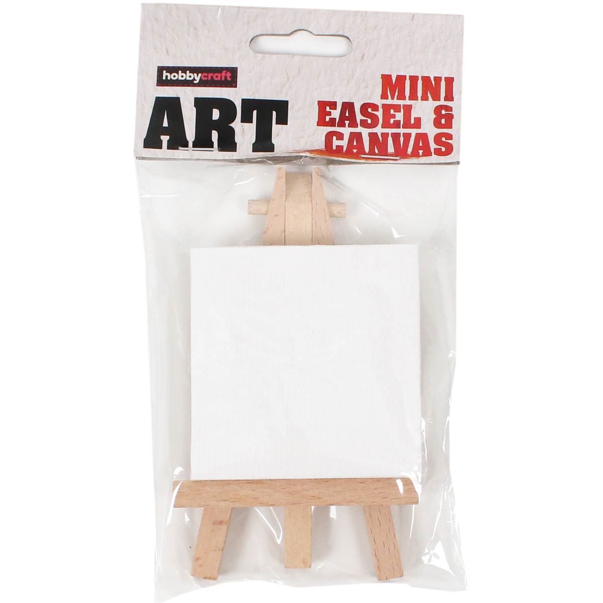 Hobbycraft Mini Adjustable Wooden Easel And PrePrimed Canvas Set