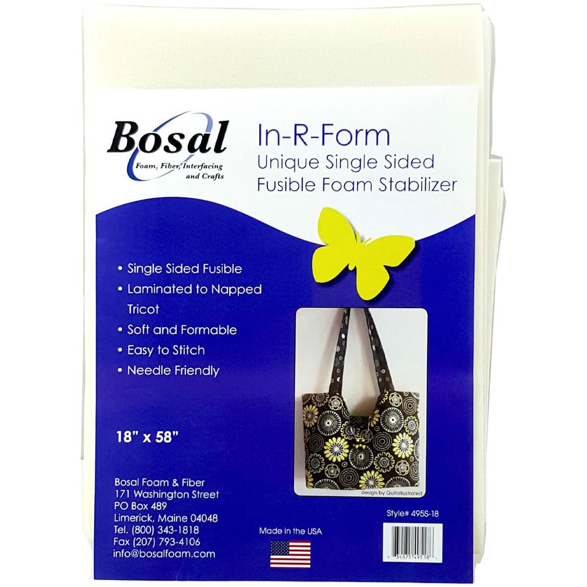 Bosal InRForm SingleSided Fusible Foam Stabilizer Sewing Quilting