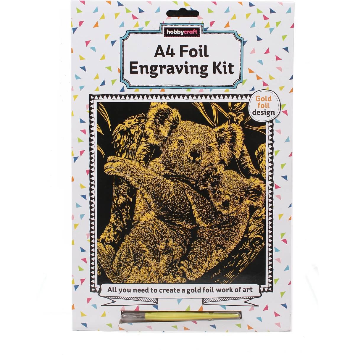 Hobbycraft Different Designs Gold Foil Art Engraving Scraper Tool Kids