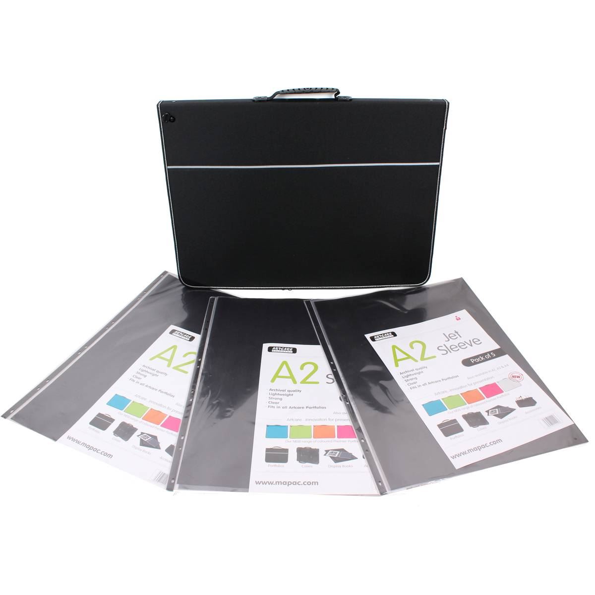 Mapac Quartz A2 Portfolio and Jet Sleeves Bundle Painting Drawing