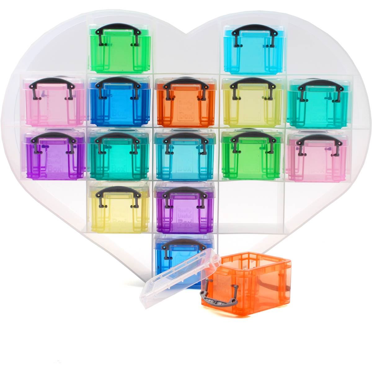 Really Useful Clear Heart 16 Boxes Organiser Container Storage Drawers Craft eBay