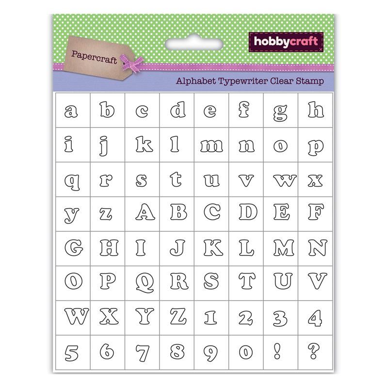 64x Hobbycraft Clear Stamps Alphabet Numbers Rubber Paper Crafts