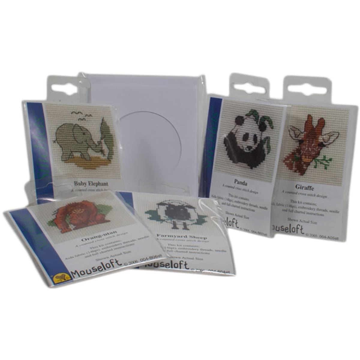 mouseloft stitchlets mini cross stitch kits and trifold