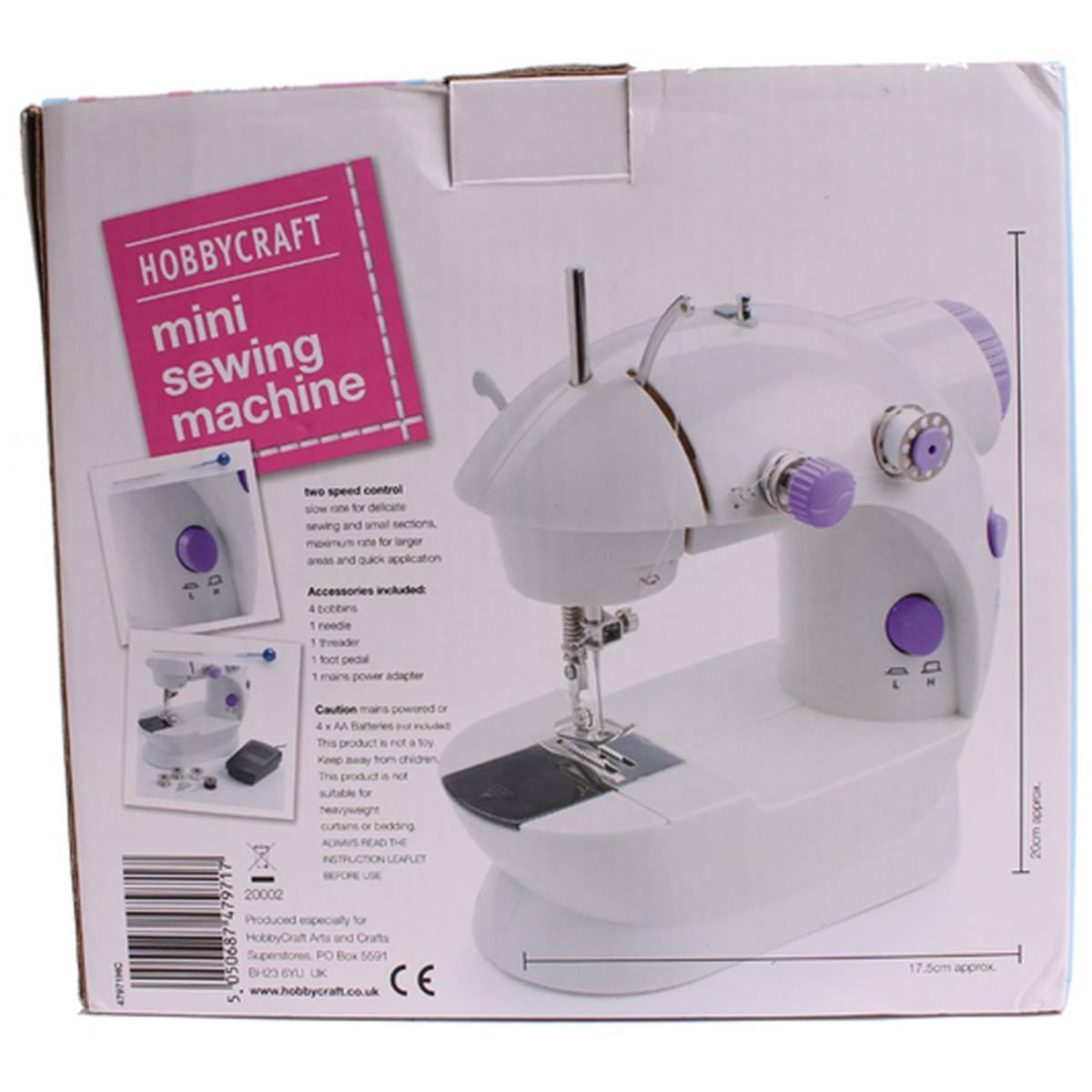 Mini Sewing Machine Lightweight 2 Speed Adjustment Foot Pedal Bobbin
