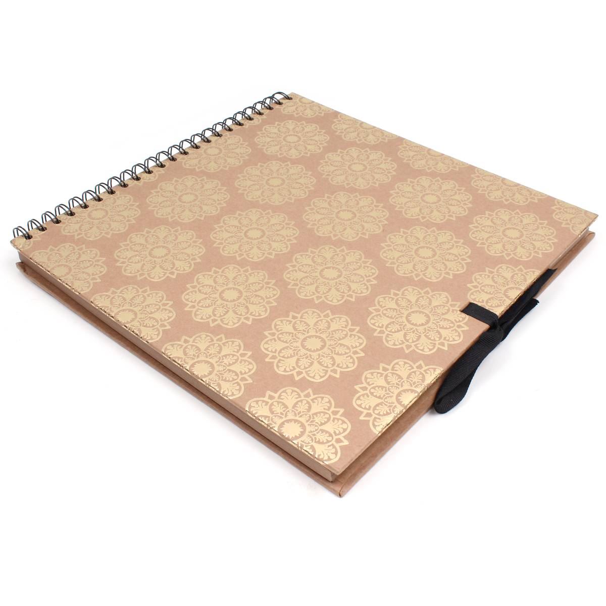Gold Scrapbook Album Photo Note Book Spiral Bound Different Designs 12