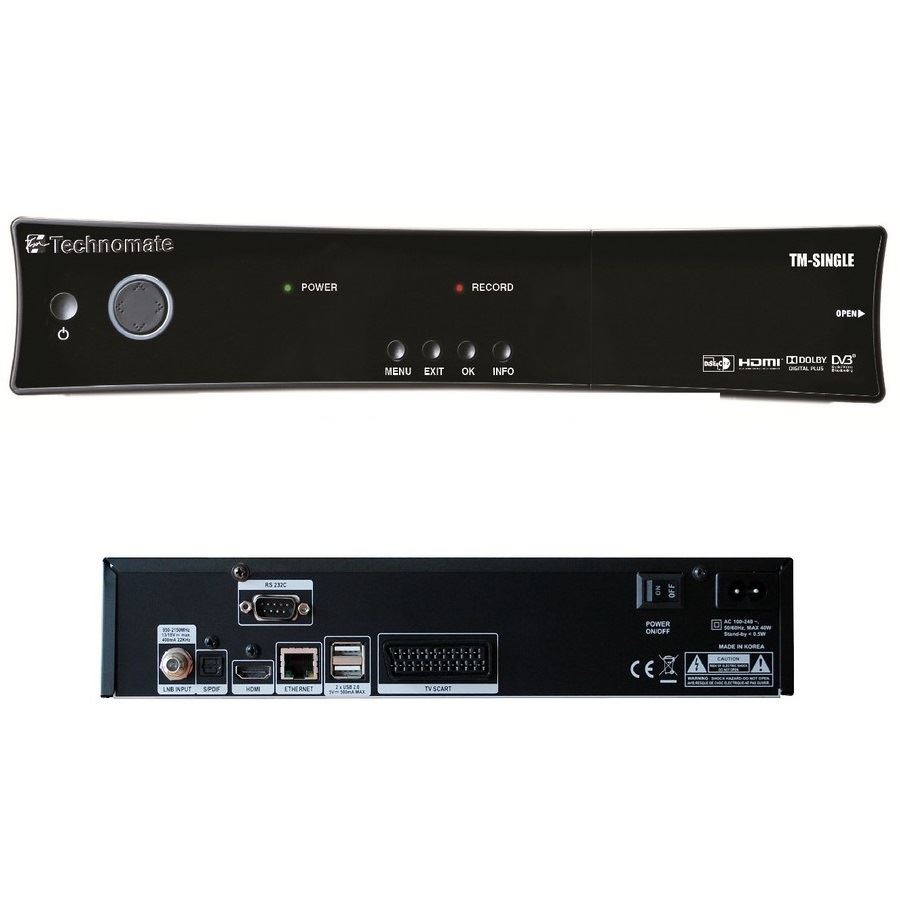 Technomate Single OE PVR HD 3D Digital TV Linux Satellite Aerial
