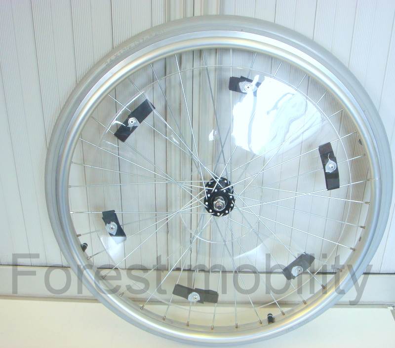 22" & 24" Wheelchair Spoke Guard protector Clear per pair Spokeguard Covers