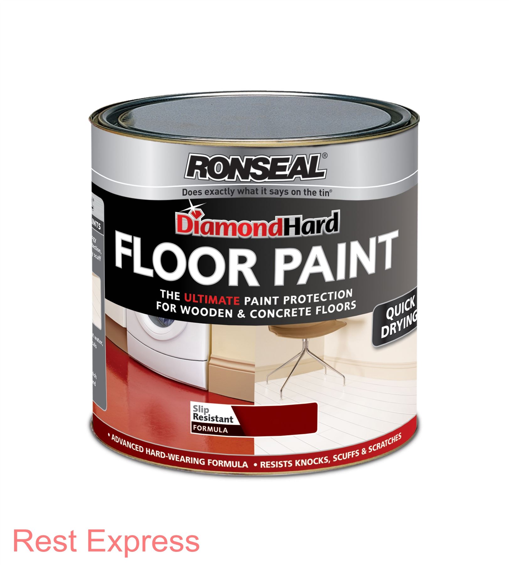 Ronseal Diamond Hard Floor Paint 2.5L / 2.5 litre Use on wood, concrete