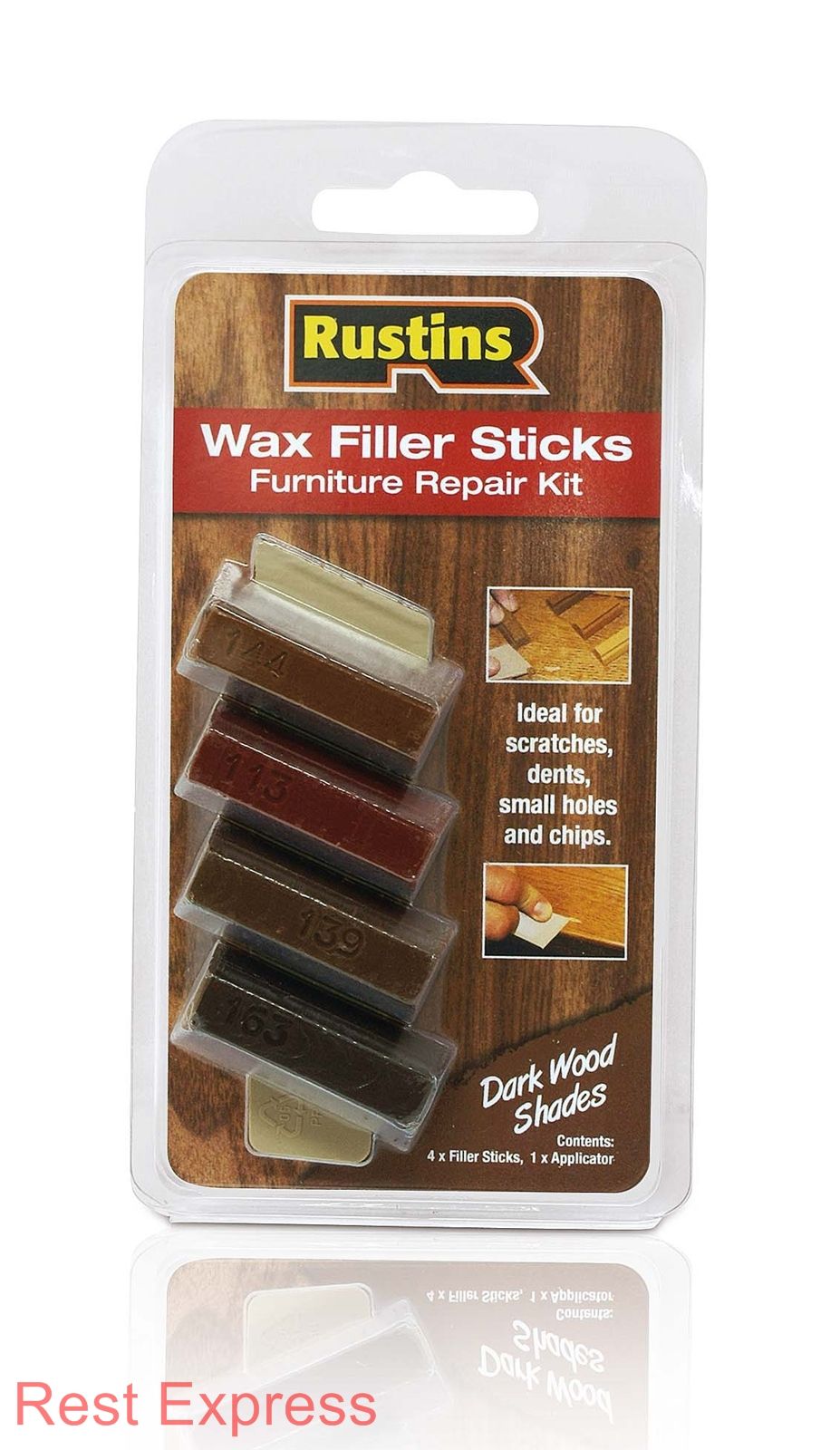 rustins wax filler sticks pack of 4 repair marks scratches dents in wood rustins wax filler sticks pack of 4 repair marks scratches dents in wood