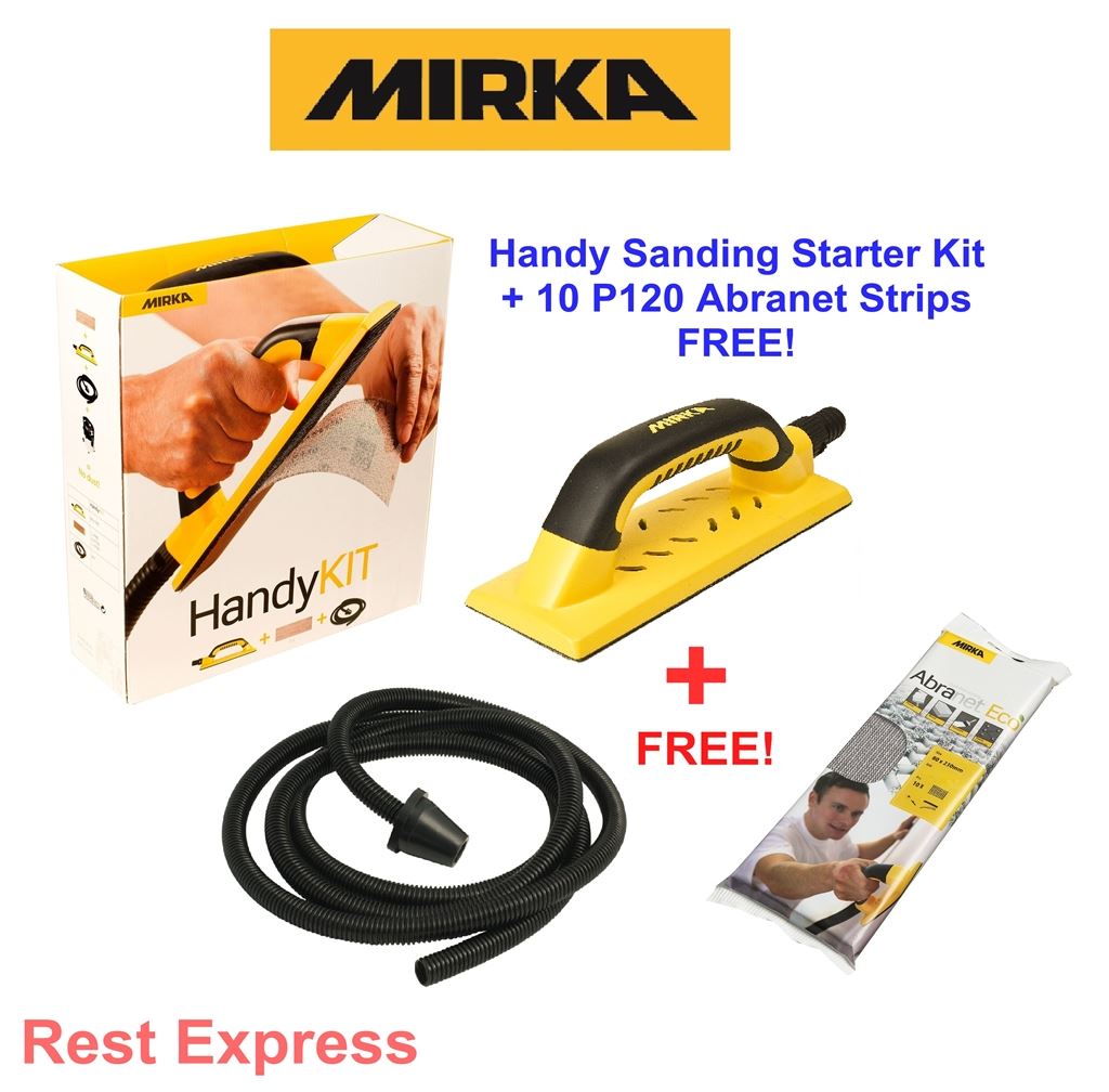 Mirka Handy Sanding Block Starter Kit 80mm x 230mm + 10 FREE P120