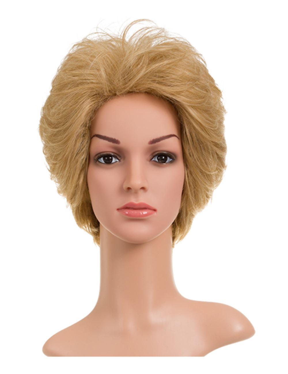 LADIES HIGH QUALITY SHORT WAVY WIG SYNTHETIC BANGS LAYERED SECURE