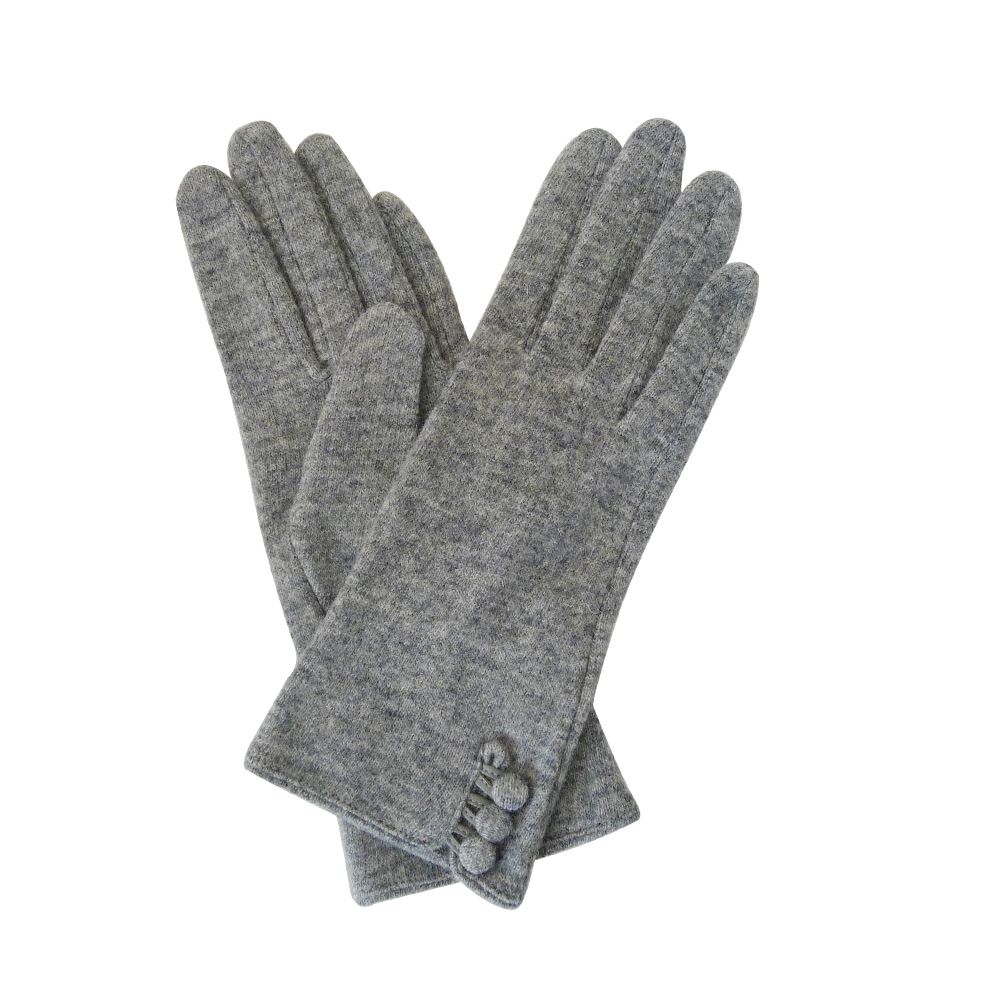 NEW WOMENS WINTER WOOL ELEGANT TWEED CUFF BUTTONS EVENING WARM GLOVES GIFT