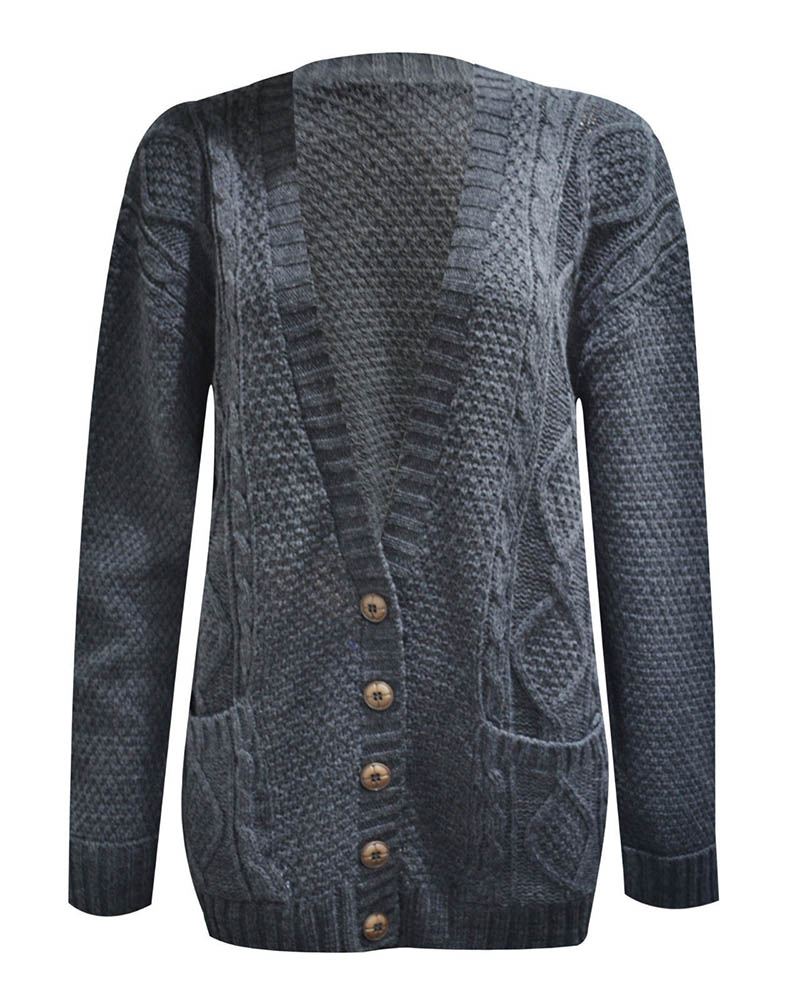 Buttons Pockets | womens new chunky cable knit buttons pockets long sleeve Buttons Pockets | womens new chunky cable knit buttons pockets long sleeve