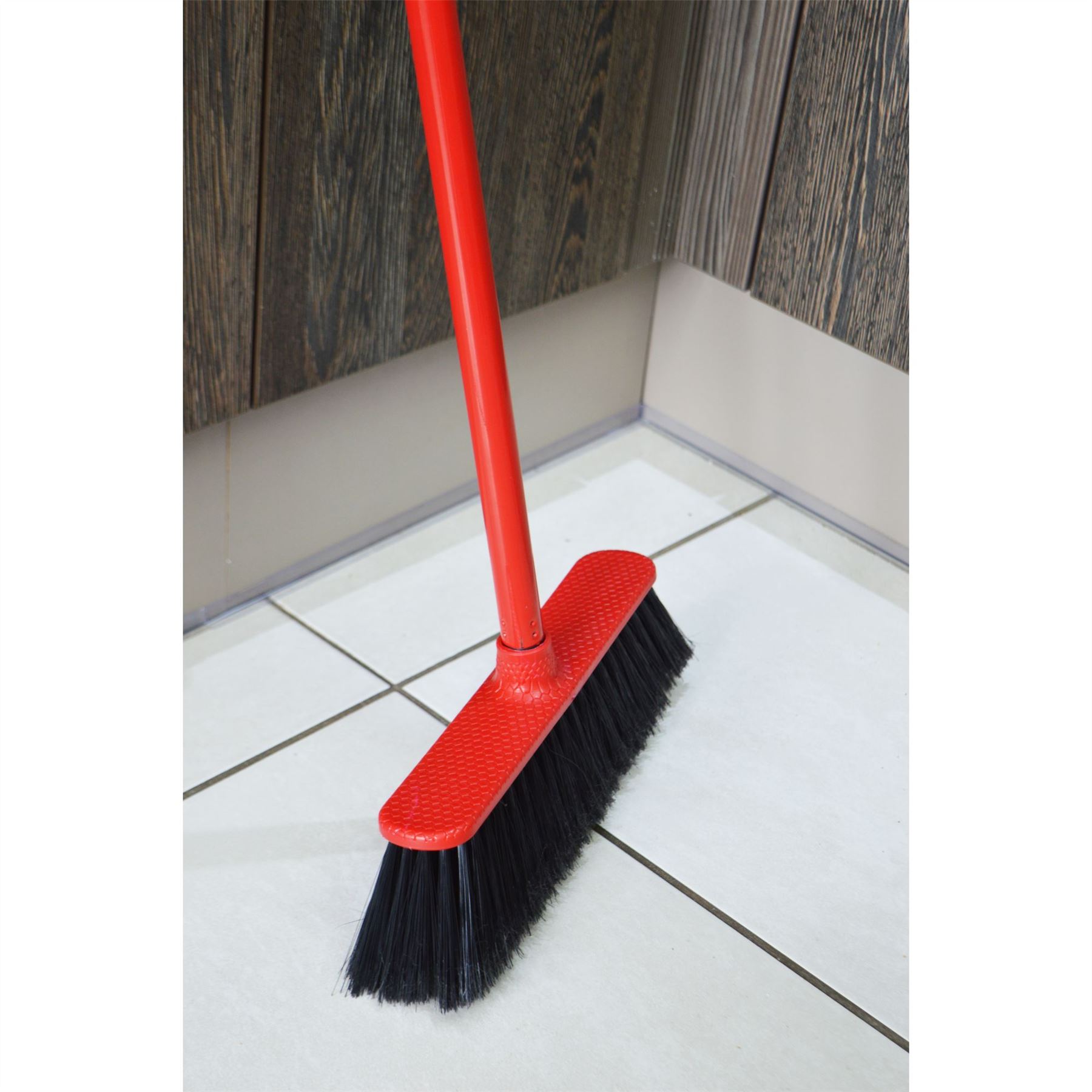 Red Soft Bristle Household Broom 129cm (h) with a 32cm broom head eBay