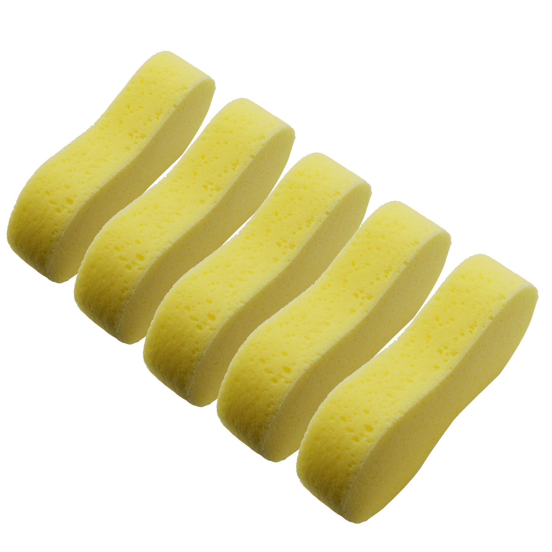 Large Yellow Multipurpose Car / Household Cleaning Sponge Pack of 5
