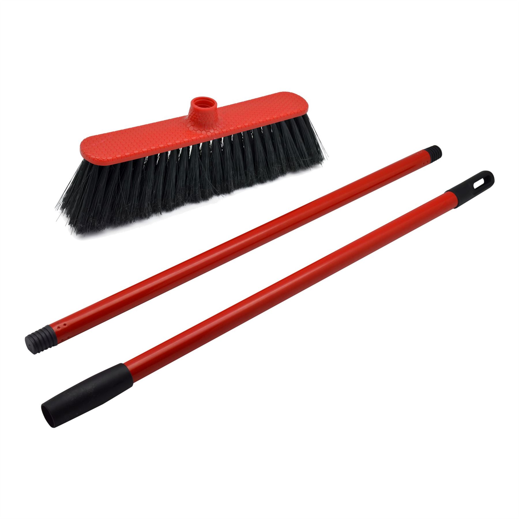Red Soft Bristle Household Broom 129cm (h) with a 32cm broom head eBay