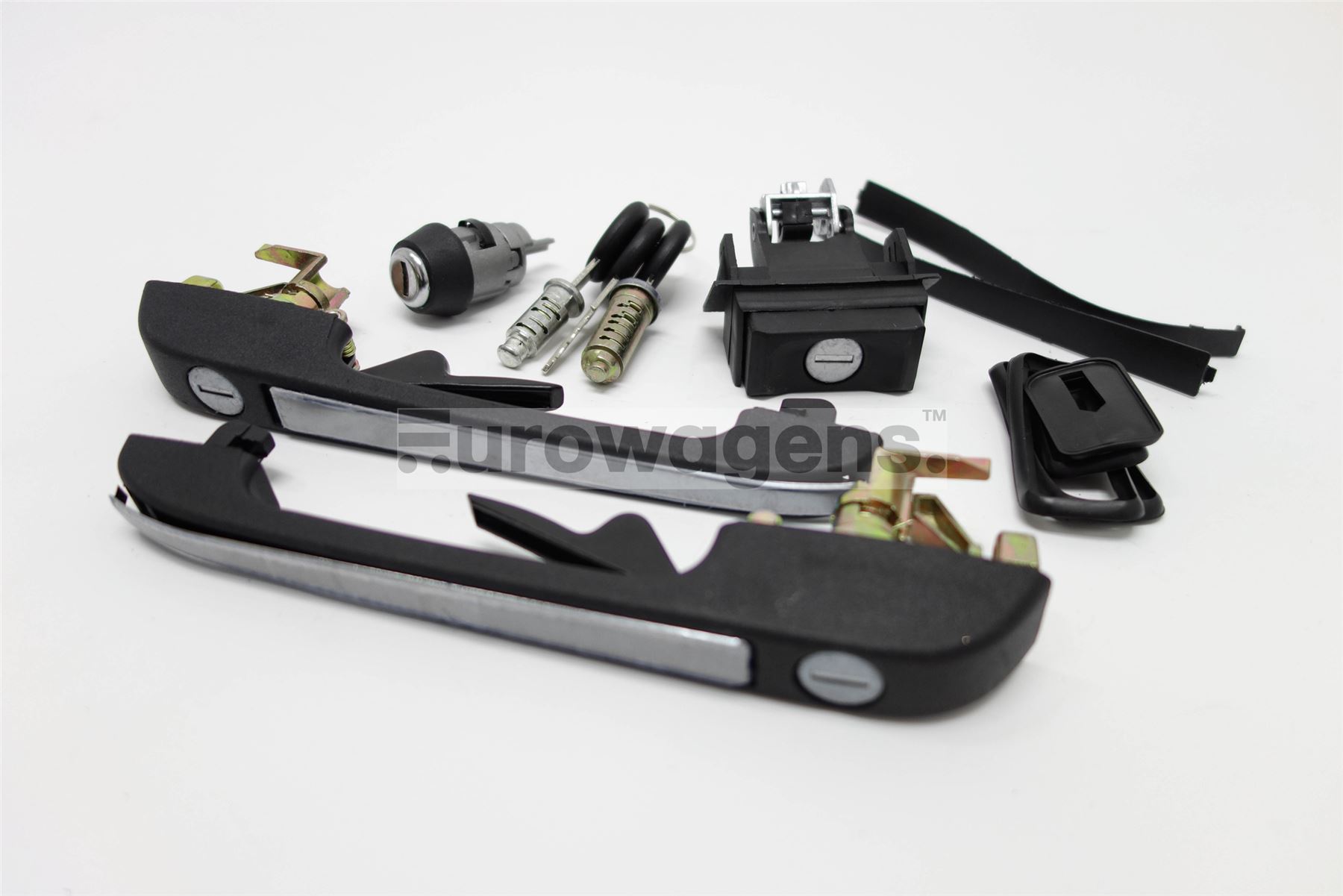 VW Jetta MK1 MK2 Black Complete Set of Door Locks Handle 3 Door eBay