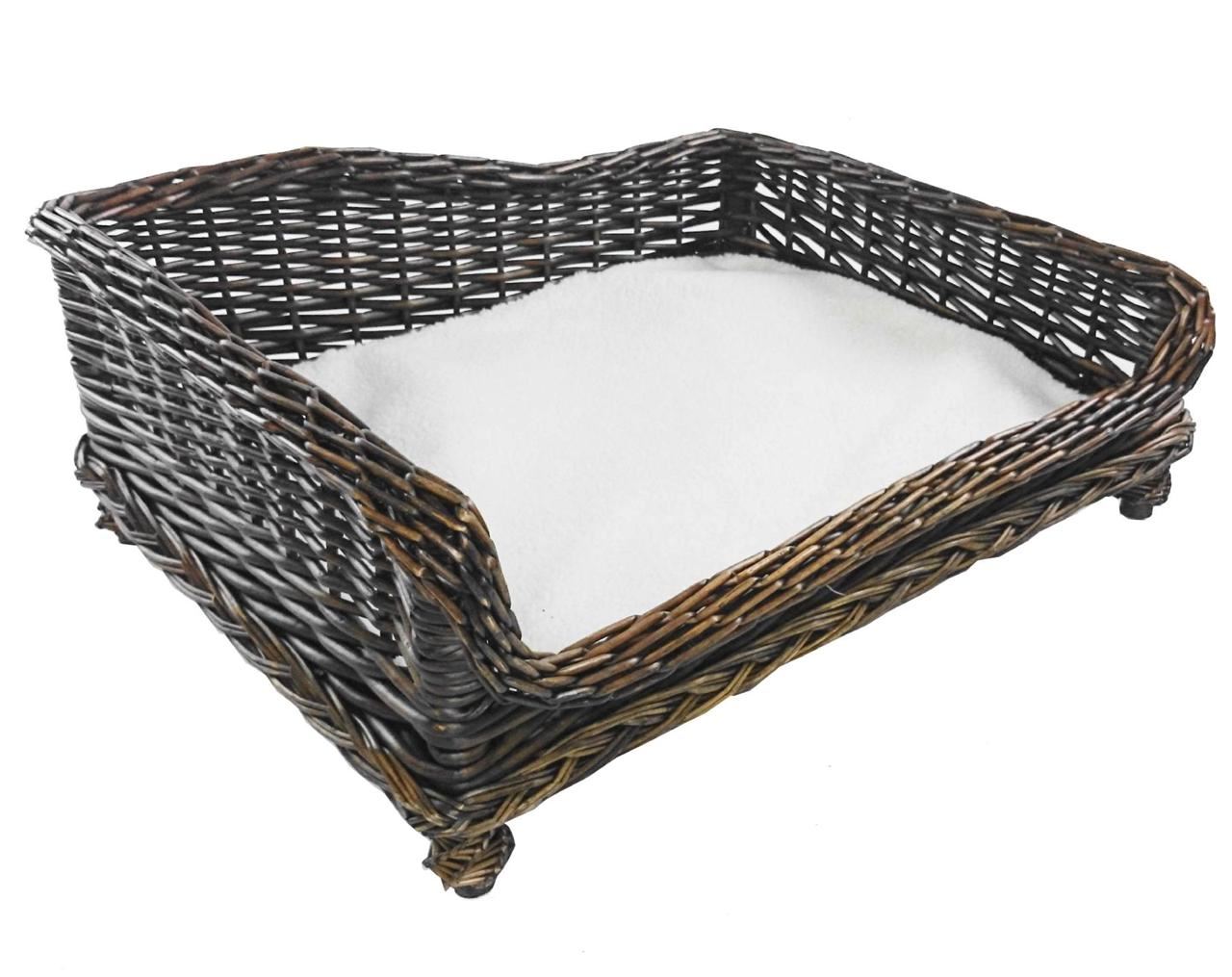 Brown Large Big Huge XL Dogs Wicker Pet Bed Basket Seat Couch Padded Cushion eBay