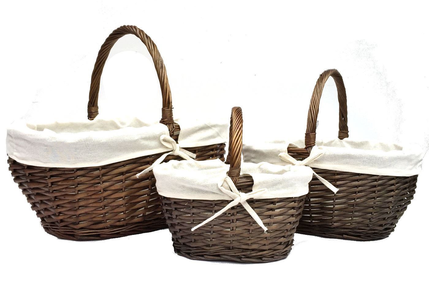 Strong Oval Wicker Garden Trug Basket Flower Harvest Log Fruit With