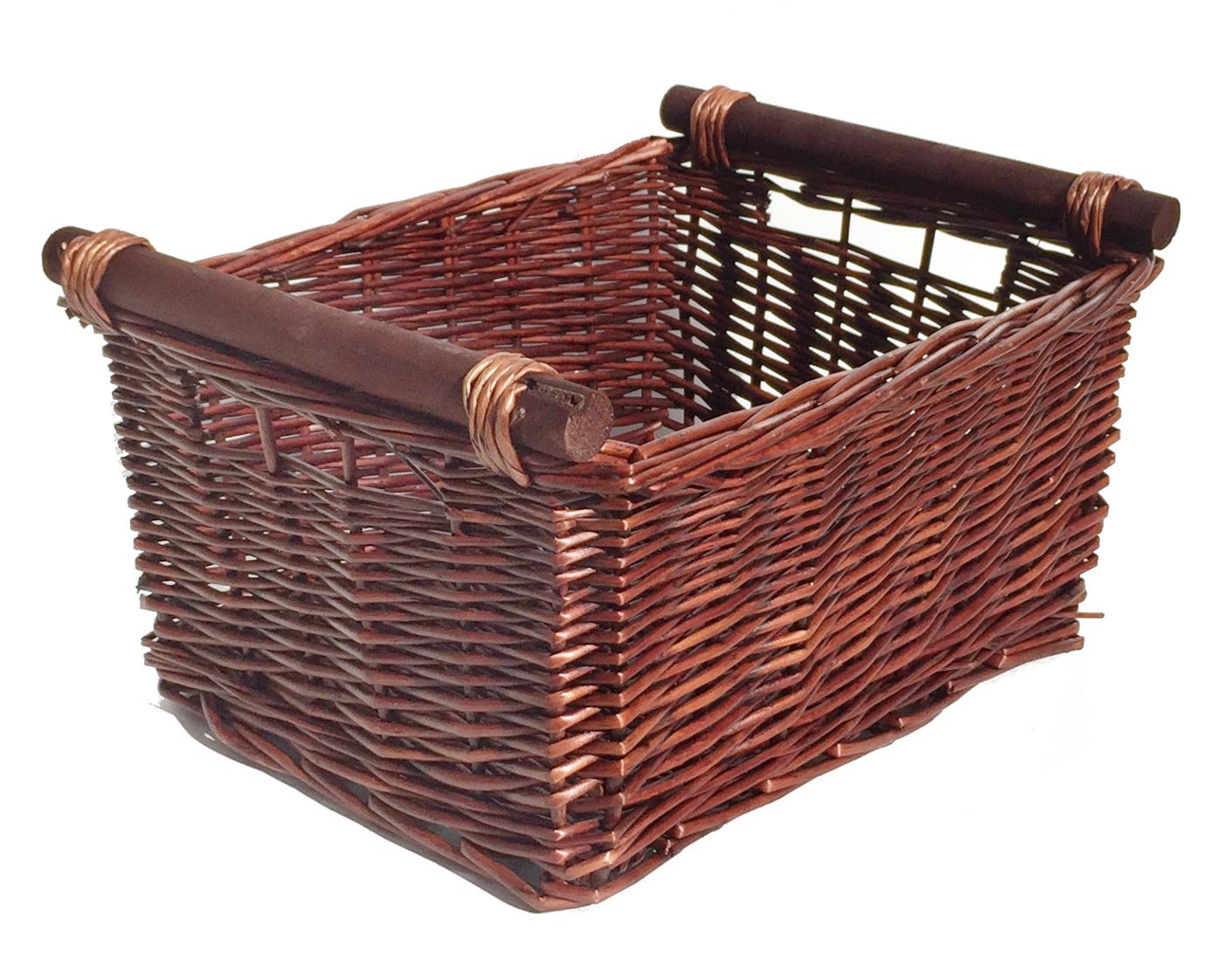 Large Wicker Log Basket Storage Logs Firewood Fireplace Wood Carrier