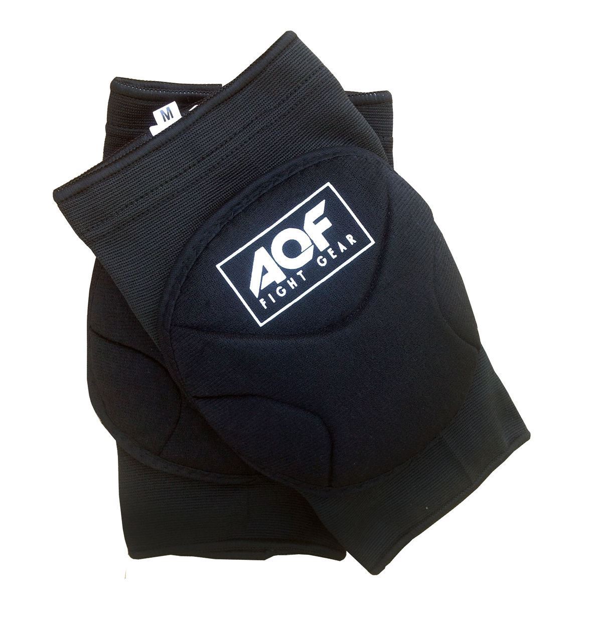 AQF MMA Knee Pads Brace Cap Support Guard Protector Black Lycra Patella