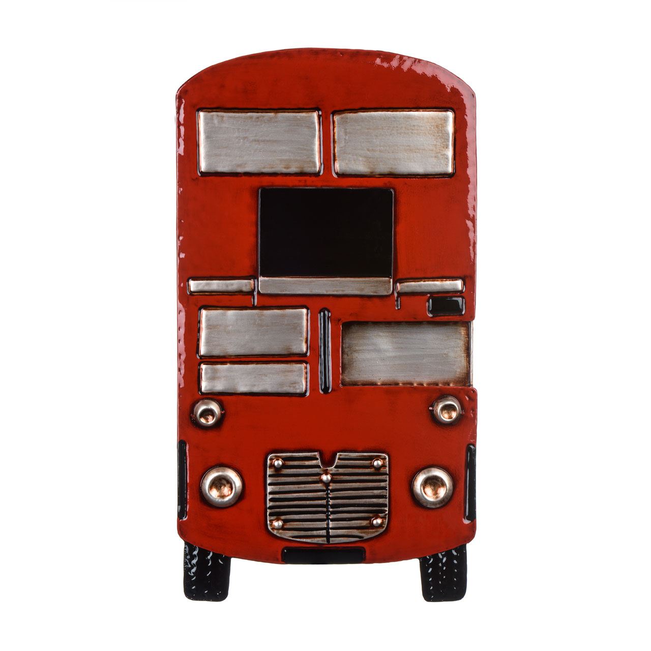 NEW Contemporary Metal Wall Art Decor Sculpture Red London Double