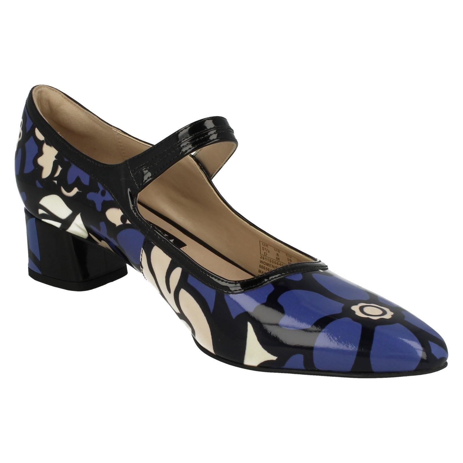 Chaussures Mary Jane Punk à Talons Bleues