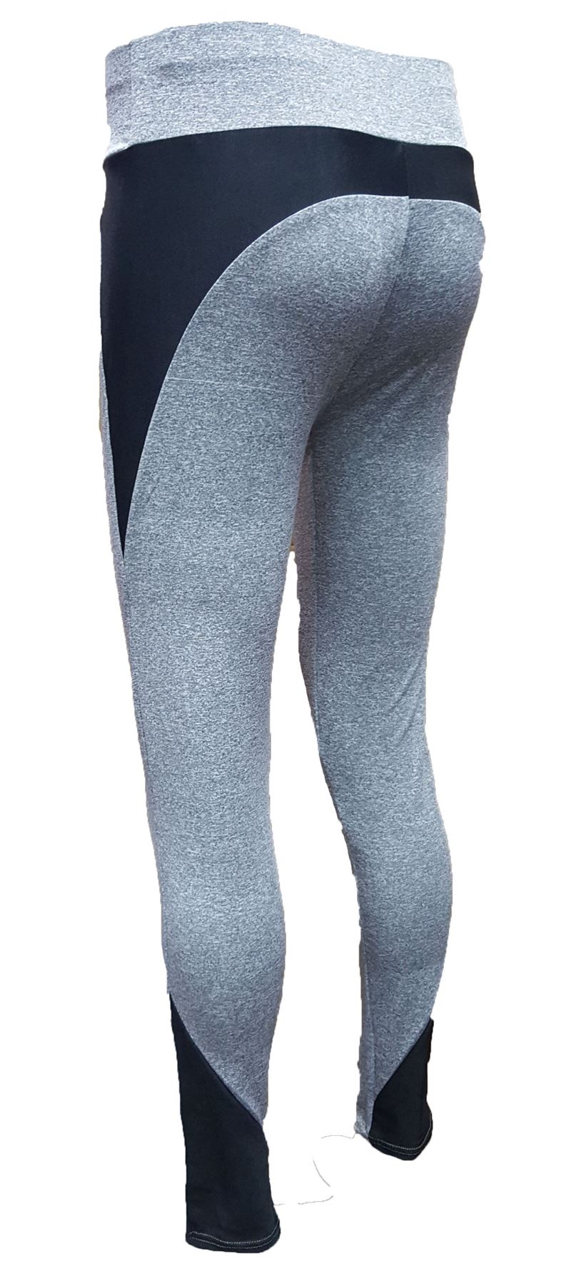 Ladies Workout Neon Contrast Thick Elasticated Waist Leggings S//M L//XL