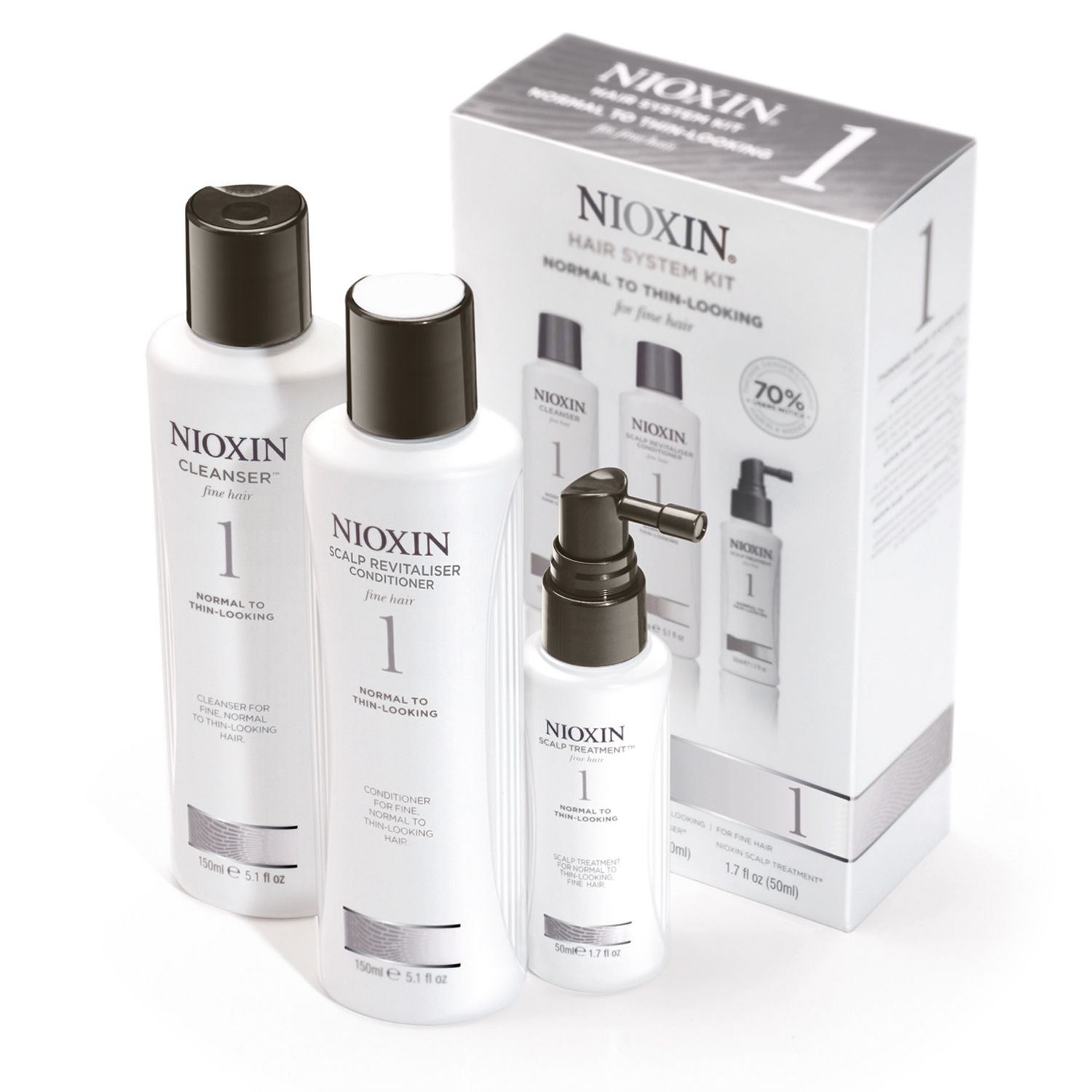 Nioxin System Kits 1 2 3 4 5 6 Hair Loss Treatment, Shampoo