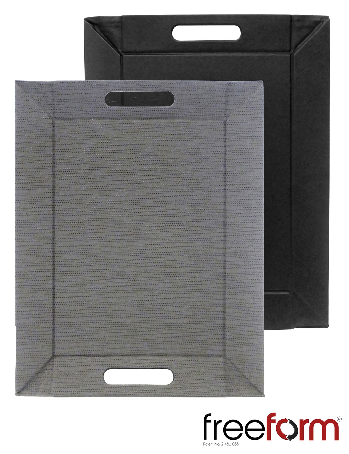 Freeform Faux Leather Serving Tray Reversible w/ Handles Placemat Heat