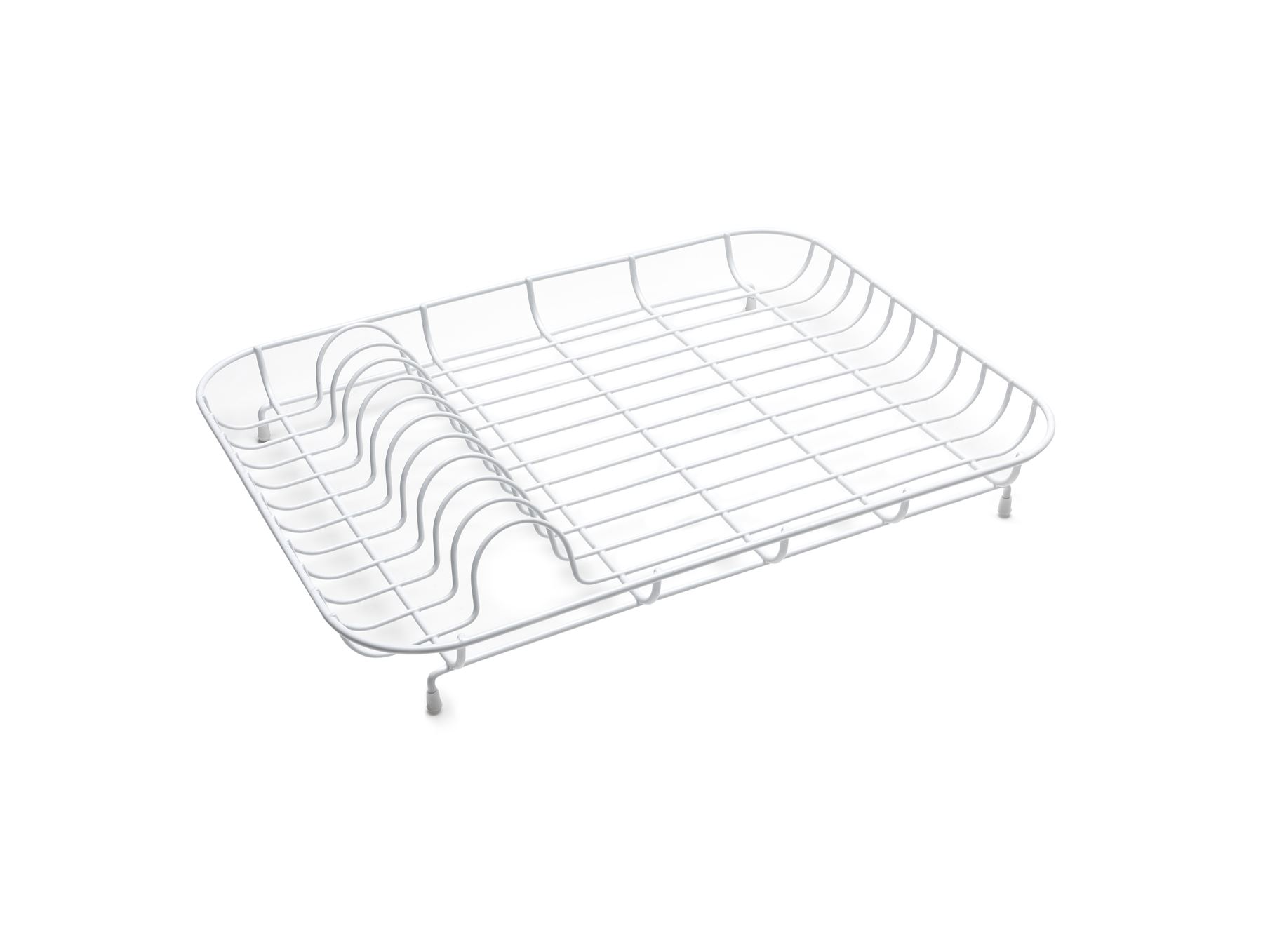 Addis Wire Dish Drainer Plate Rack Low Level Enamel Coated Steel Gloss Finish