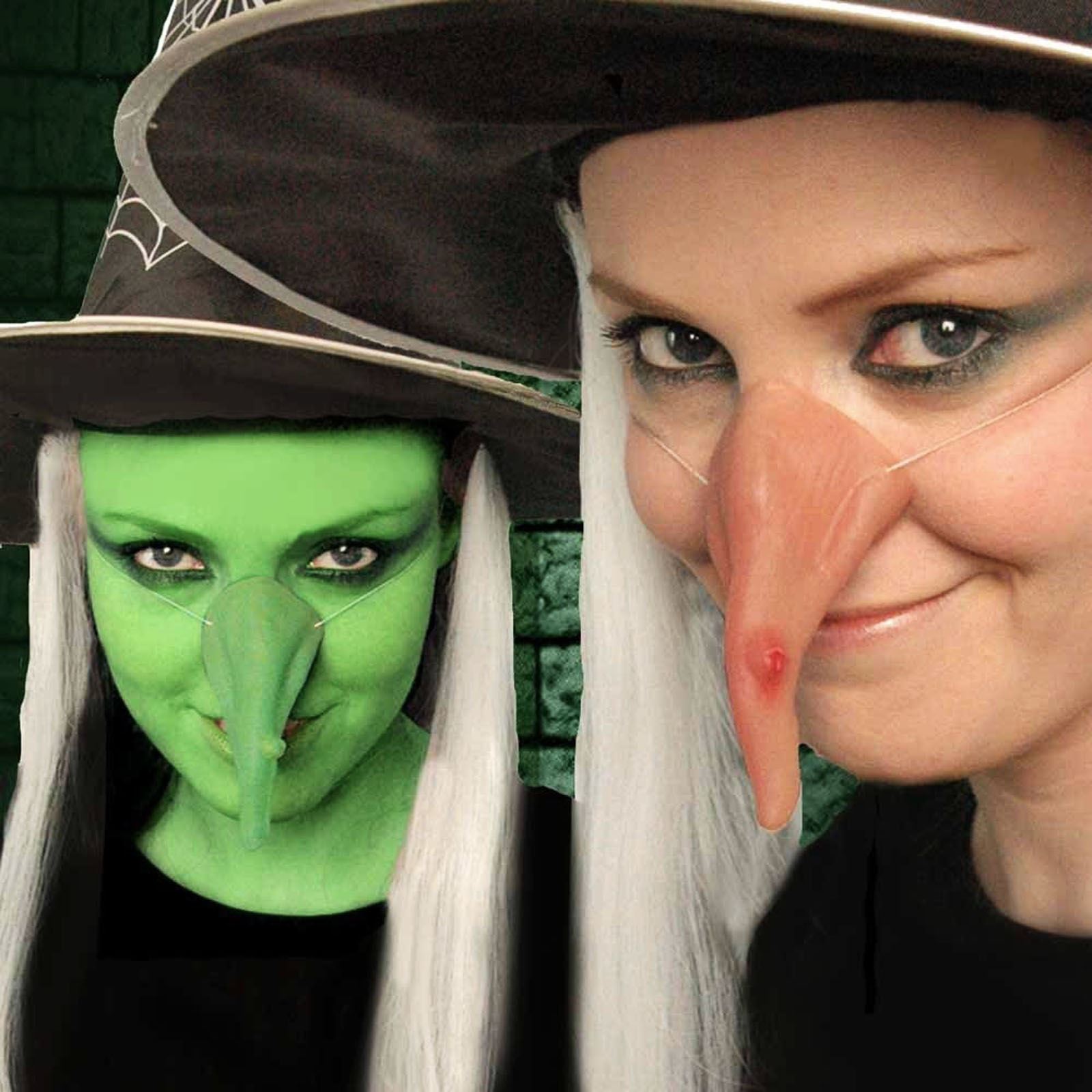 HALLOWEEN WITCH NOSE WITH WARTS FAKE WITCHES FANCY DRESS HORROR