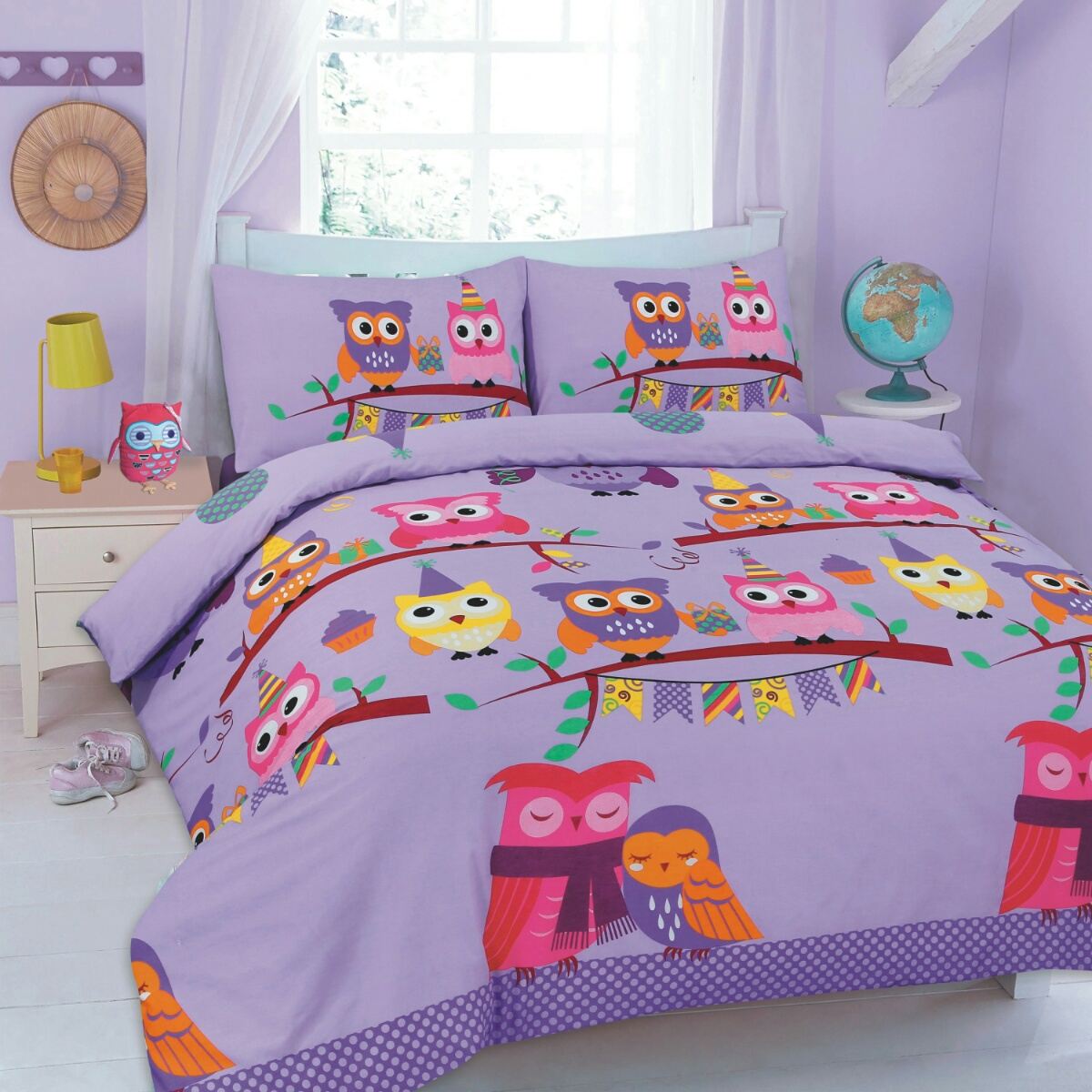 Duvet Covers Pillow Cases Polyester Cotton Owl Paris Printed Quilt Duvet Covers Pillow Cases Polyester Cotton Owl Paris