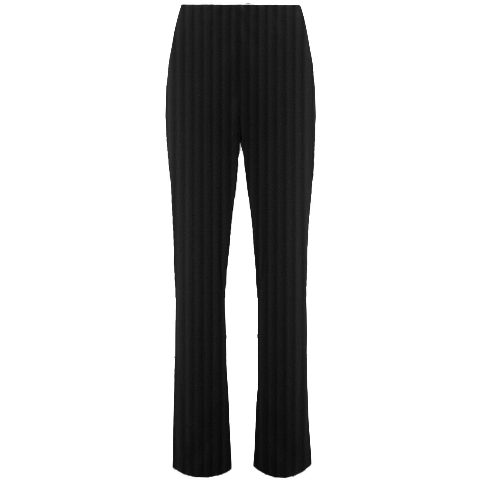 WOMENS LADIES PULL ON BOOTLEG RIBBED SLIM FIT TROUSERS SMART WORK