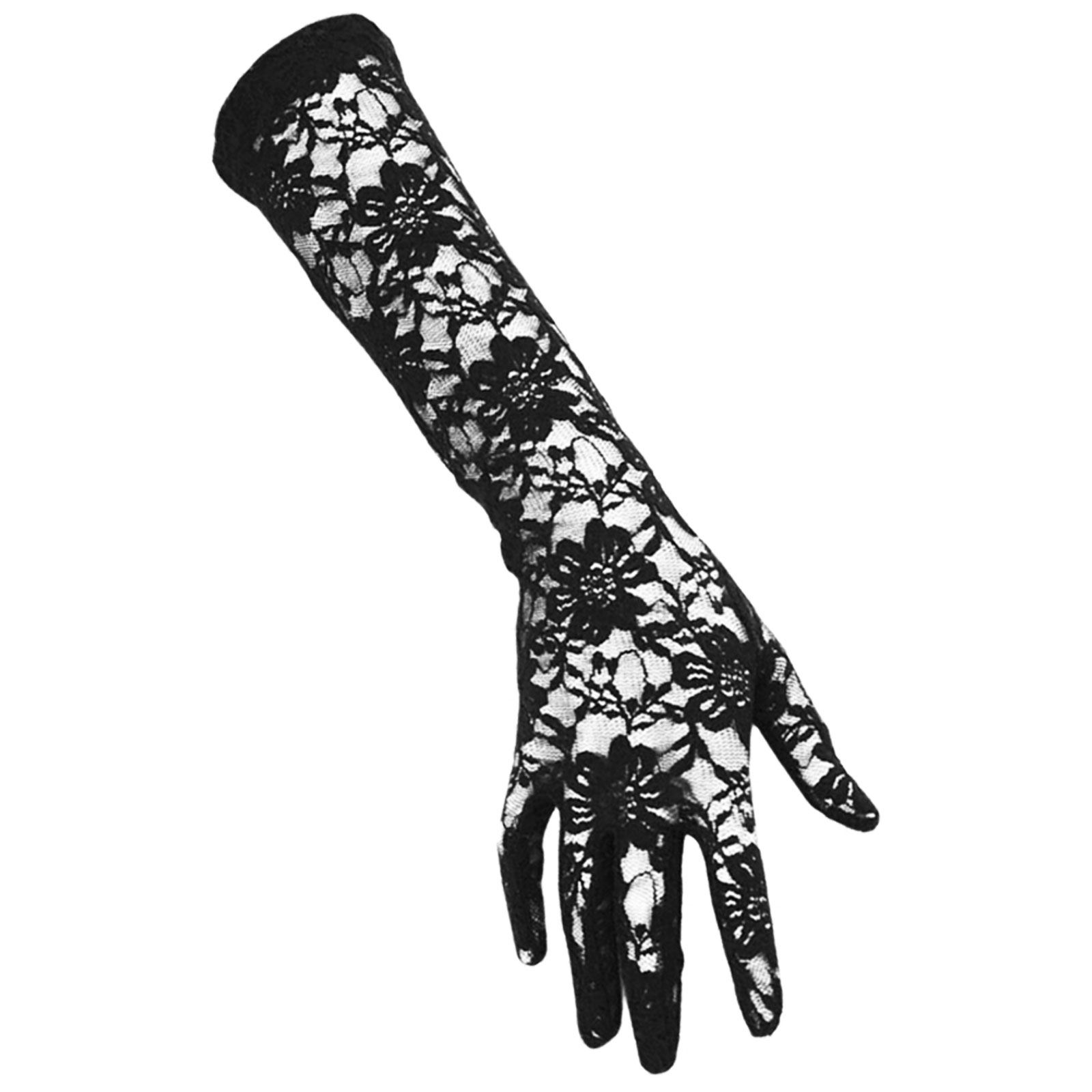 LADIES WOMENS LACE GLOVES ELEGANT BURLESQUE WEDDING HEN NIGHT FANCY