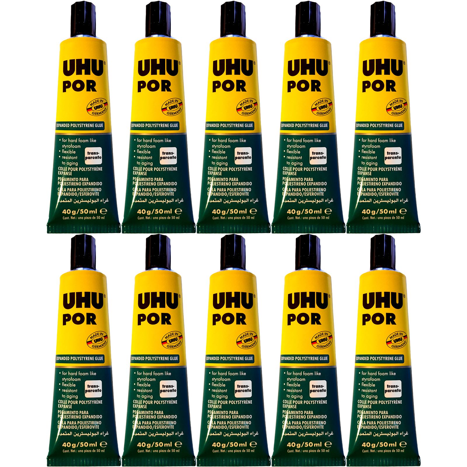 UHU POR Glue EPO EPS Foam Adhesive Polystyrene Cement Plastic Depron