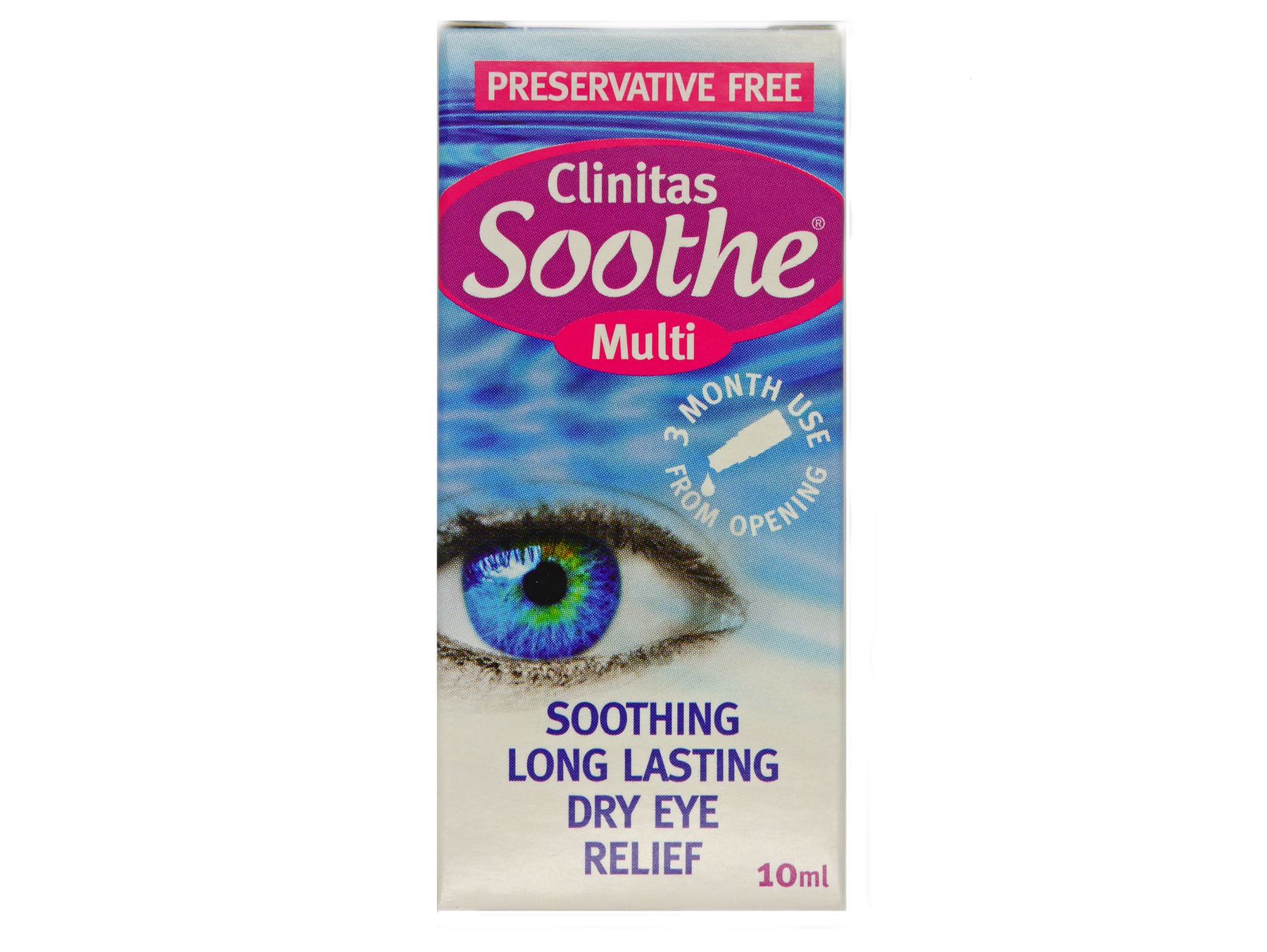 Clinitas Soothe Preservative Free Dry Eye Drops Suitable For Contact Lens Users
