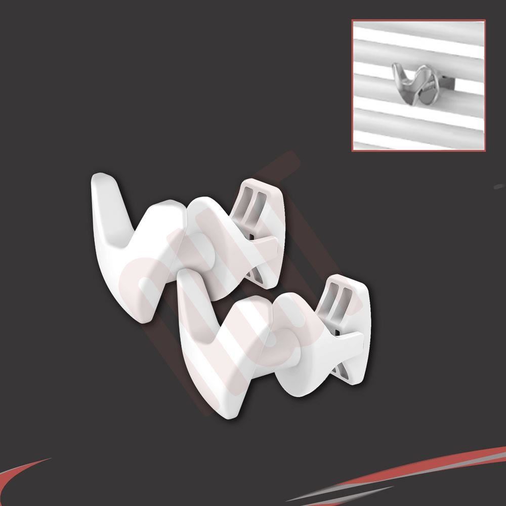 Chrome & White Towel Rail Accessories Towel Bars, Rings, Holders