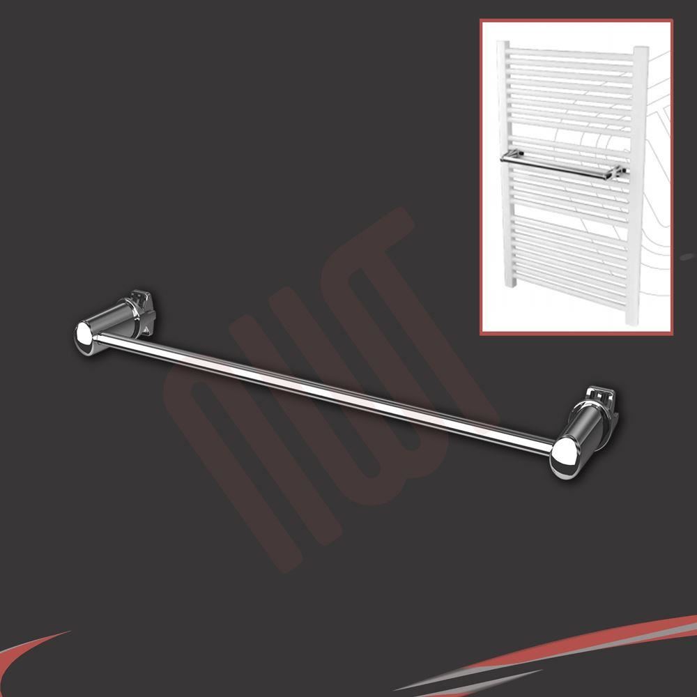 Chrome & White Towel Rail Accessories Towel Bars, Rings, Holders