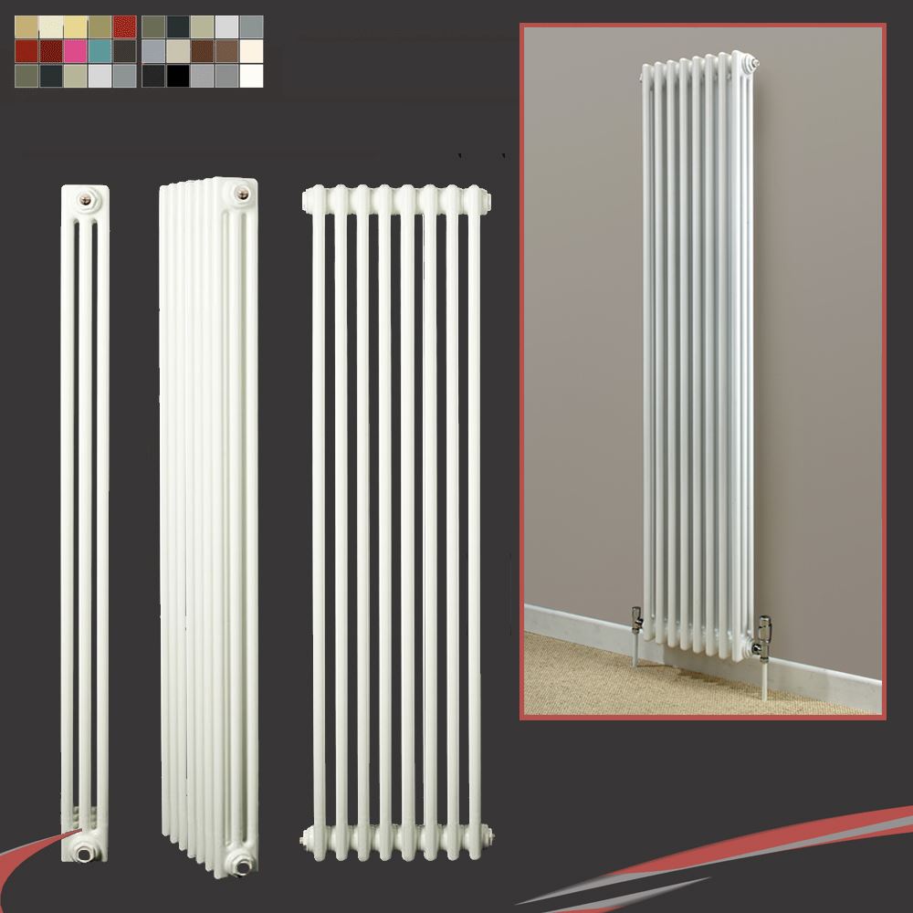 3 Column "Korona" Vertical & Horizontal Traditional White Radiators