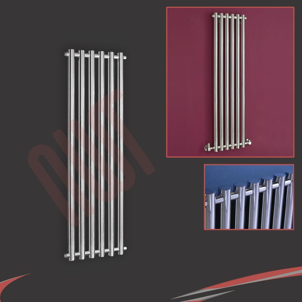 MIXED Designer Chrome Vertical & Horizontal Radiators + Chrome Towel
