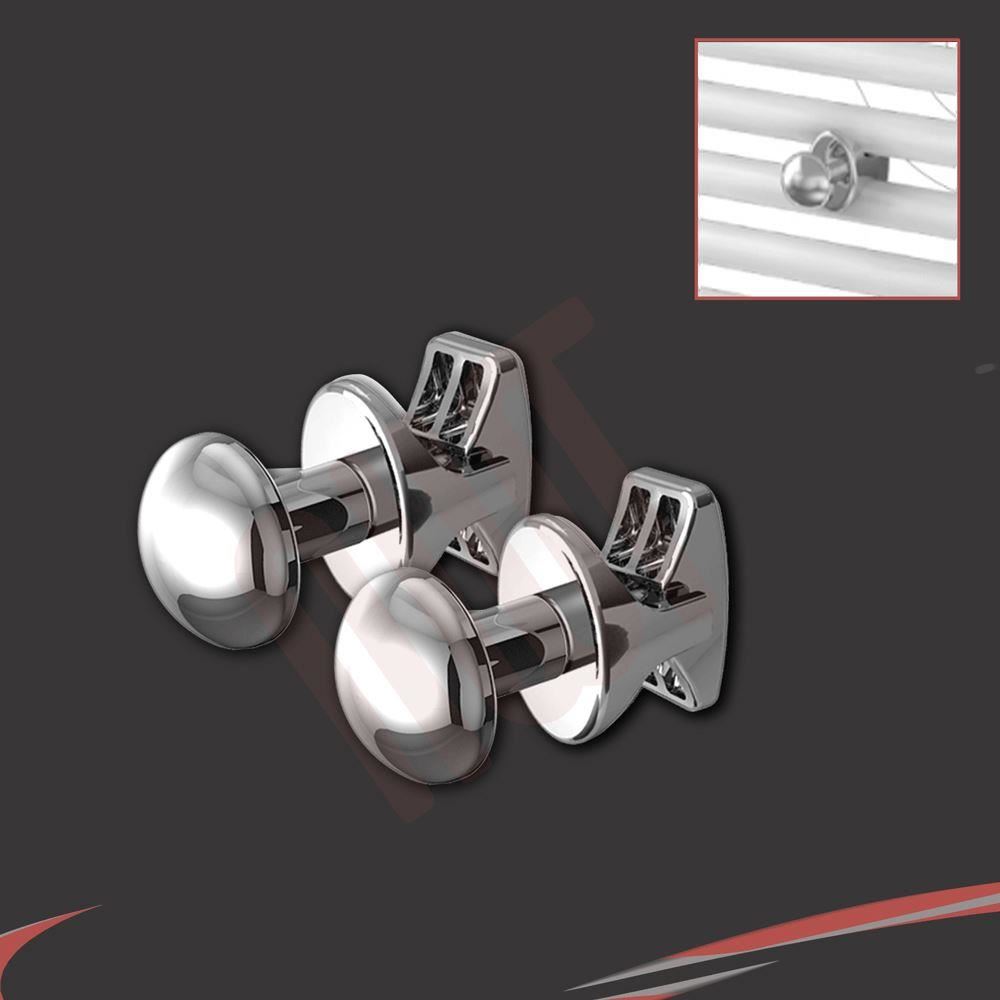 Chrome & White Towel Rail Accessories Towel Bars, Rings, Holders